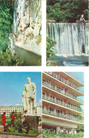 Georgia Abkhazia  1974 4 Pictural Cards Sukumi, Waterfall. Bloc, Statue, Unused - Géorgie