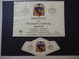 Rheinhessen Flonheimer Adelberg Spätlese 1997 - Prinzess Kellerei Zell - Deutschland - Autres & Non Classés