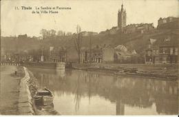 Thuin -- La Sambre Et Panorama De La Ville - Haute.    (2 Scans) - Thuin