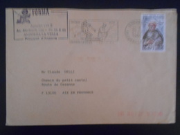 Andorre Français Lettre D Andorra-la-vella 1984 Pour Aix En Provence - Covers & Documents