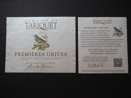 Côtes De Gascogne Premières Grives 2014 - Domaine Du Tariquet Eauze - Autres & Non Classés