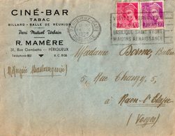 TB 2557 - LSC - Enveloppe - Ciné - Bar Tabac - Billard - Salle De Réunion - R. MAMERE à PERIGUEUX - 1921-1960: Moderne