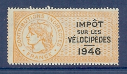 TIMBRE IMPOT SUR LES VELOCIPEDES DE 1946 ** - Altri & Non Classificati