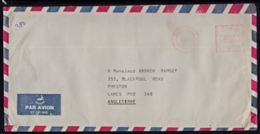 Ca0319 ZAIRE 1988,  Cover To England, Machine Cancellation - Oblitérés