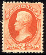 US #183 VF/XF Mint O.g. Hinged  2c Jackson From 1879 - Neufs