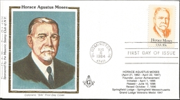 J) 1984 UNITED STATES, HORACE AUGUSTUS MOSES, FOUNDER, JUNIOR ACHIEVEMENT, MASONIC GRAND LODGE, FDC - Other & Unclassified