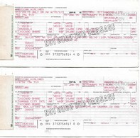 Billet D'avion AMERICAN AIRLINES  Bruxelles - Chicago - Bruxelles Et Chicago - Kansas City - Chicago (2 Tickets) - Billetes