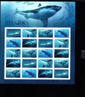 811917889 2017 SCOTT 5223 5224 5225 5226 5227 PANE POSTFRIS MINT  NEVER HINGED EINWANDFREI (XX)  SHARKS - Unused Stamps