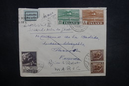 ISLANDE - Enveloppe Pour La France En 1949 Et Redirigé Vers Le Maroc, Affranchissement Plaisant - L 37620 - Lettres & Documents