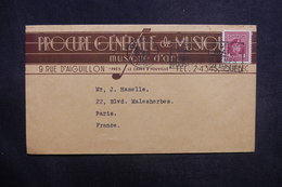 CANADA - Enveloppe Commerciale De Quebec Pour La La France En 1947, Affranchissement Plaisant - L 37624 - Cartas & Documentos