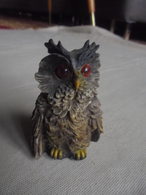 Vintage - Statuette De Chouette Hibou En Résine - Animaux