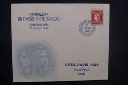 FRANCE - Enveloppe FDC 1949 , Centenaire Du Timbre Poste Français - L 37654 - ....-1949