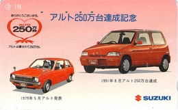 AUTO  - VOITURE - AUTOMOBILE - CAR -- TELECARTE JAPON - Voitures