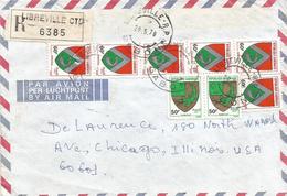 Delcampe - Gabon 1978 Libreville Armory Crocodile Catfish Registered Cover - Briefe U. Dokumente