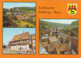 81027- STOLBERG- PARTIAL PAMORAMAS, CASTLE, TOWN HALL, CAR - Stolberg (Harz)