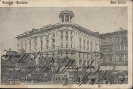 Guerre 14 Hotel Bristol Varsovie Pologne Armée Pologne 7 9 15 Feldpoststation Et Lhsp 9 Armee Gepruft Uberwachungsstelle - Brieven En Documenten