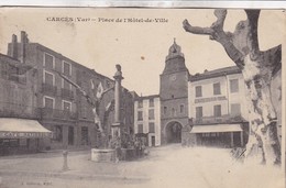 83 / CARCES / PLACE DE L HOTEL DE VILLE / CAFE NATIONAL / CAFE DE LA PAIX - Carces