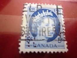 Timbre Du Canada Perforés Perforé Perforés Perfin Perfins Stamp Perforated Perforation - Perforadas