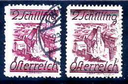 AUSTRIA 1925 Definitive 2 S. Both Catalogued  Shades Used.  ANK 467a-b Cat. €34 - Used Stamps