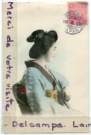 - Japon -  Belle Geisha Japonaise - Beaucoup De Charme, épaisse, Via Sibéria, écrite, 1909, TBE, Scans.. - Yokohama