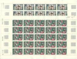 ANDORRA- HOJA ENTERA 25 SERIES TEMA DE EUROPA EUROPA 253/254 CORREO FRANCES 1976 - Blocks & Sheetlets