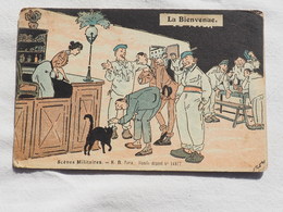 Illustration Militaire - Humour - Scene De Caserne - La Bienvenue  A 201 - Humour