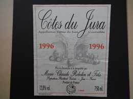 Côtes Du Jura 1996 - Robelin Et Fils à Vorteur - Andere & Zonder Classificatie