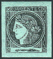 ARGENTINA: GJ.5, Bluish Green, Mint Full Original Gum (+50%) Very Lightly Hinged, Superb And Very Fresh, Beautiful Color - Corrientes (1856-1880)