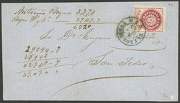 ARGENTINA: GJ.12, Wide Margins, Franking A Front Of Folded Cover Sent From Buenos Aires To San Pedro On 1/OC/1863, VF Qu - Gebraucht