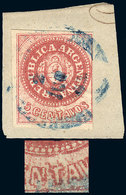 ARGENTINA: GJ.12, 5c. Semi-worn Plate, With Interesting RETOUCH In The Lined Background (over TA Of CENTAVOS), Used On F - Gebruikt