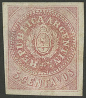 ARGENTINA: GJ.15, 5c. Narrow C, Mint, Rare! - Oblitérés