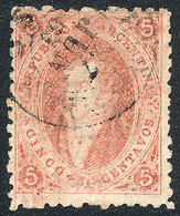 ARGENTINA: GJ.20d, 3rd Printing, DIRTY PLATE Variety, Used In Buenos Aires On 7/JUN/1865, Excellent! - Gebraucht