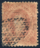 ARGENTINA: GJ.20m, 3rd Printing, Bottom Right Angle Incomplete Variety (position 48), Mute GUALEGUAYCHÚ Cancel, With Tin - Used Stamps