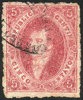 ARGENTINA: GJ.25, 4th Printing, With Double Ellipse Cancel Of ROSARIO WITHOUT FRANCA (very Rare), Excellent Quality! - Oblitérés