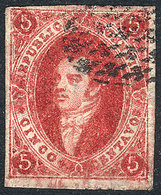 ARGENTINA: GJ.26, 5th Printing, With Mute Cancel Of GUALEGUAYCHÚ, Superb! - Used Stamps