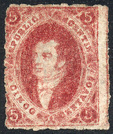 ARGENTINA: GJ.26A, 5th Printing, In Unusual Cerisish Carmine Color, Mint, Very Handsome. - Oblitérés