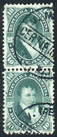 ARGENTINA: GJ.39, Belgrano 10c., Pair Cancelled VILLA MERCEDES - CERTIFICADO - SAN LUIS, VF, Rare! - Otros & Sin Clasificación