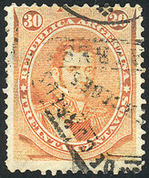 ARGENTINA: GJ.42, With The Extremely Rare Double Rhombi Cancel Of MERCEDES, VF Quality! - Sonstige & Ohne Zuordnung