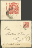 ARGENTINA: GJ.84, 1888 5c. Rivadavia (large Collar), Kidd Issue, Sheet Margin With Printer Imprint, Franking A Cover Fro - Other & Unclassified