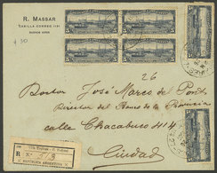ARGENTINA: Registered Cover Used In Buenos Aires And Dispatched At Sucursal VILLA URQUIZA, Franked With 6 Examples Of GJ - Otros & Sin Clasificación
