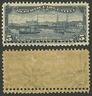 ARGENTINA: GJ.273, 1902 Port Of Rosario With Variety DOUBLE PERFORATION Bellow, VF And Scarce! - Other & Unclassified