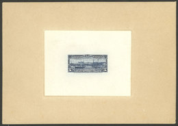 ARGENTINA: GJ.273, 1902 Port Of Rosario (ships, Sailing Boats, Dock), DIE PROOF In Indigo Blue, Printed On Glazed Paper  - Otros & Sin Clasificación