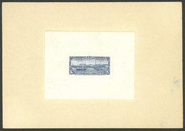 ARGENTINA: GJ.273, 1902 Port Of Rosario (ships, Sailing Boats, Dock), DIE PROOF In Blue, Printed On Unsurfaced Paper Glu - Other & Unclassified