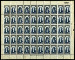 ARGENTINA: GJ.300, 1910 ½c. May Pyramid, Complete Sheet Of 50 Stamps NOT Including The Double Impression Of The Center V - Other & Unclassified