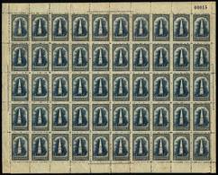 ARGENTINA: GJ.300 + 300a, 1910 ½c. May Pyramid, Complete Sheet Of 50 Stamps Including 3 Examples With DOUBLE IMPRESSION  - Other & Unclassified