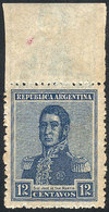 ARGENTINA: GJ.471a, With Variety: DOUBLE IMPRESSION, One Faint, Notable In The Sheet Margin - Other & Unclassified