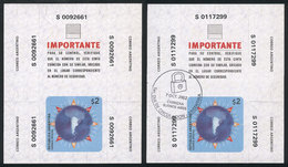 ARGENTINA: Parcel Post Seal Of 2P., MNH And With First Day Postmark, Excellent Quality! - Other & Unclassified