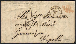 ARGENTINA: Entire Letter Dated Buenos Aires 15/FE/1854 To Italy, On Arrival It Was Datestamped GENOVA 2/MAY/1854 And Rec - Other & Unclassified