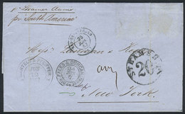 ARGENTINA: Entire Letter Dated Buenos Aires 12/JUN/1867 And Sent To New York Via RIO DE JANEIRO, Routed By "FALES & DUNC - Sonstige & Ohne Zuordnung