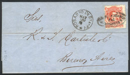 ARGENTINA: Entire Letter Sent From Rosario To Buenos Aires On 29/MAY/1872, Franked By GJ.38, Excellent Quality! - Other & Unclassified